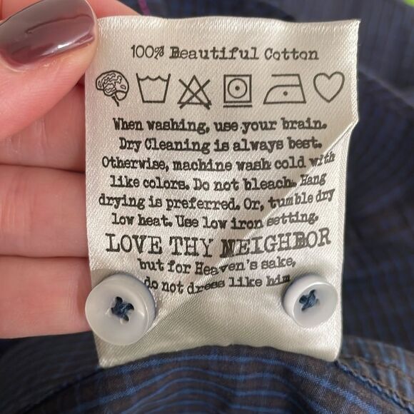 Descendant of Thieves Limited Edition Button Shirt 2XL Blue Plaid 1 of 295 Made - Picture 7 of 10